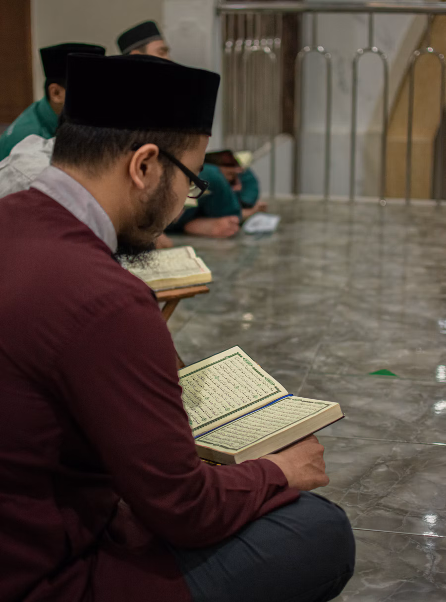 Holy Quran used for learning correct recitation